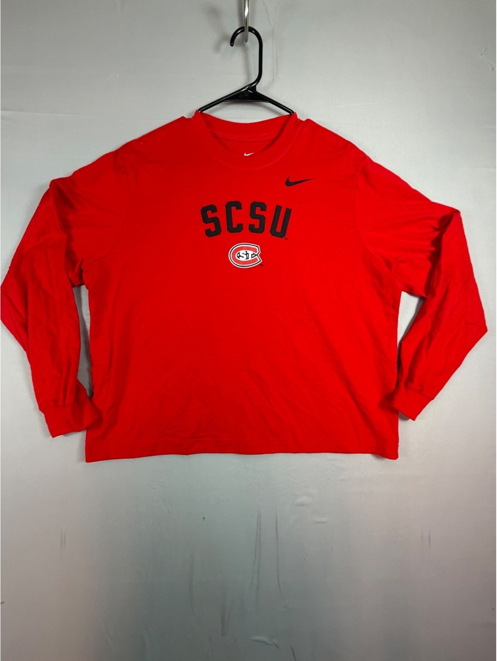 Nike SCSU Cotton LS Boxy Tee Red Men’s Medium